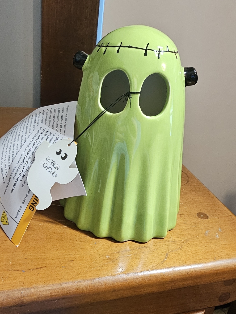 Goblin Ghoul Green Ceramic Ghost Accent - Decorative Home Accent